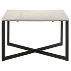 Home & Sleep Outlet - Tobin Square Marble Top Coffee Table White and Black