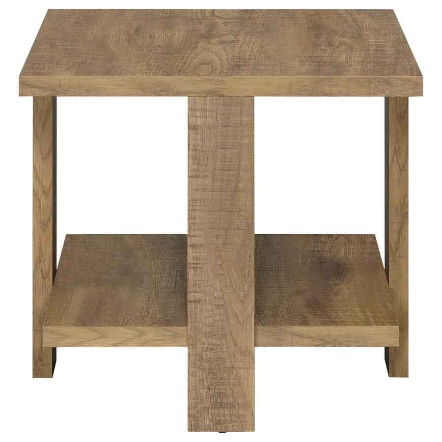 Dawn 2-piece Round Coffee and End Table Set Mango Brown