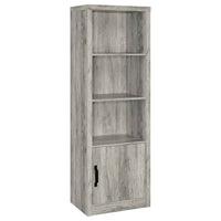Burke 4-shelf Engineered Wood Media Tower Grey Driftwood