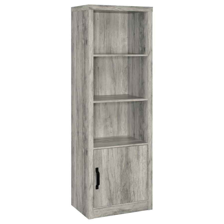 Burke 4-shelf Engineered Wood Media Tower Grey Driftwood
