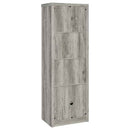 Burke 4-shelf Engineered Wood Media Tower Grey Driftwood