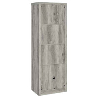 Burke 4-shelf Engineered Wood Media Tower Grey Driftwood