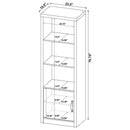 Burke 4-shelf Engineered Wood Media Tower Grey Driftwood