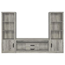 Burke 4-shelf Engineered Wood Media Tower Grey Driftwood