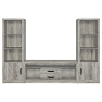 Burke 4-shelf Engineered Wood Media Tower Grey Driftwood