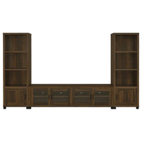 Sachin 3-shelf Engineered Wood Media Tower Dark Pine