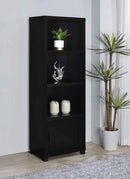 Sachin 3-shelf Engineered Wood Media Tower Black