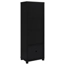 Sachin 3-shelf Engineered Wood Media Tower Black