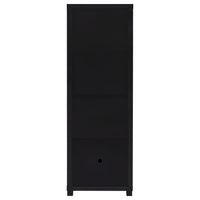 Sachin 3-shelf Engineered Wood Media Tower Black