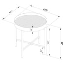 Ozella Round End Side Table with Recessed Top Sandy Black