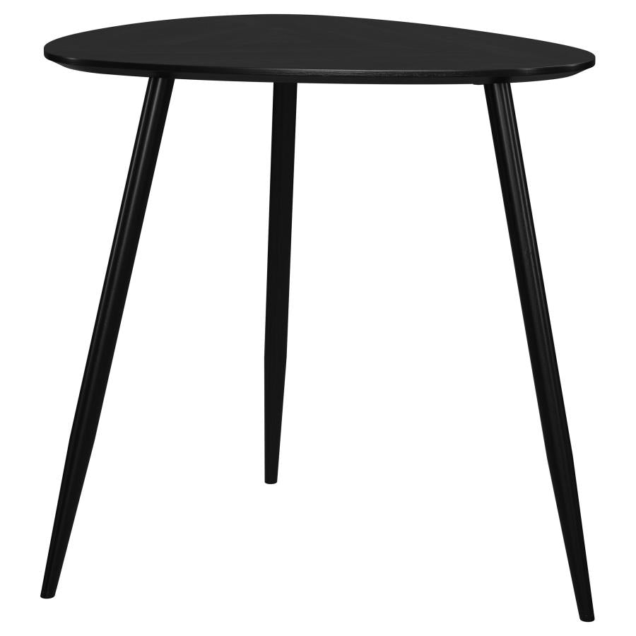 Home & Sleep Outlet - Odessa Triangular Solid Wood End Table Black