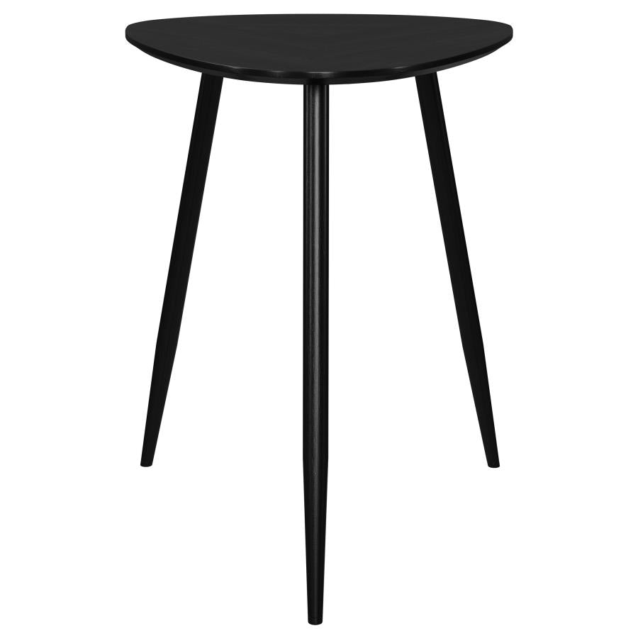 Home & Sleep Outlet - Odessa Triangular Solid Wood End Table Black