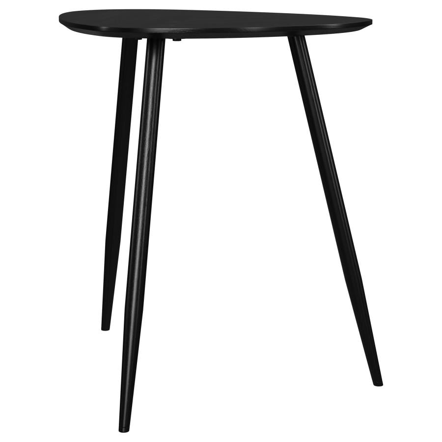 Home & Sleep Outlet - Odessa Triangular Solid Wood End Table Black