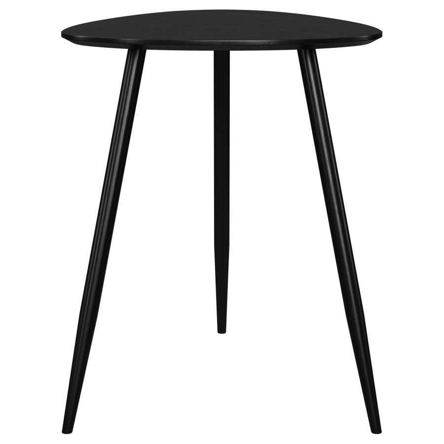 Home & Sleep Outlet - Odessa Triangular Solid Wood End Table Black