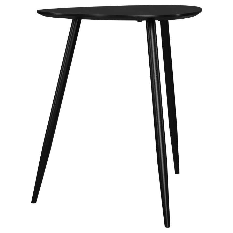 Home & Sleep Outlet - Odessa Triangular Solid Wood End Table Black