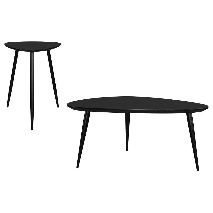 Home & Sleep Outlet - Odessa 2-piece Triangular Coffee and End Table Set Black