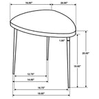 Home & Sleep Outlet - Odessa 2-piece Triangular Coffee and End Table Set Black
