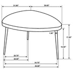 Home & Sleep Outlet - Odessa 2-piece Triangular Coffee and End Table Set Black