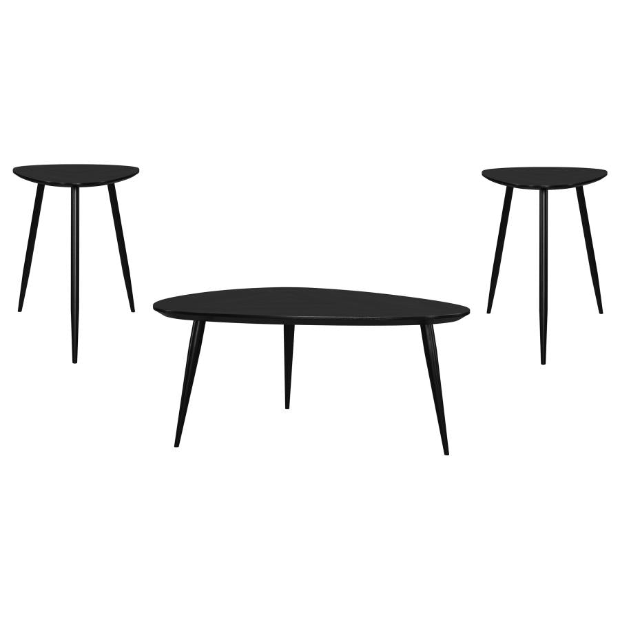 Home & Sleep Outlet - Odessa 3-piece Triangular Coffee and End Table Set Black