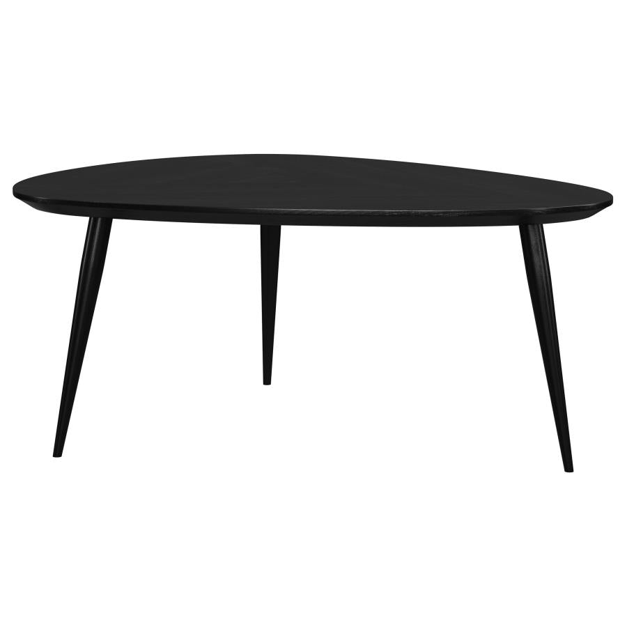 Home & Sleep Outlet - Odessa Triangular Solid Wood Coffee Table Black
