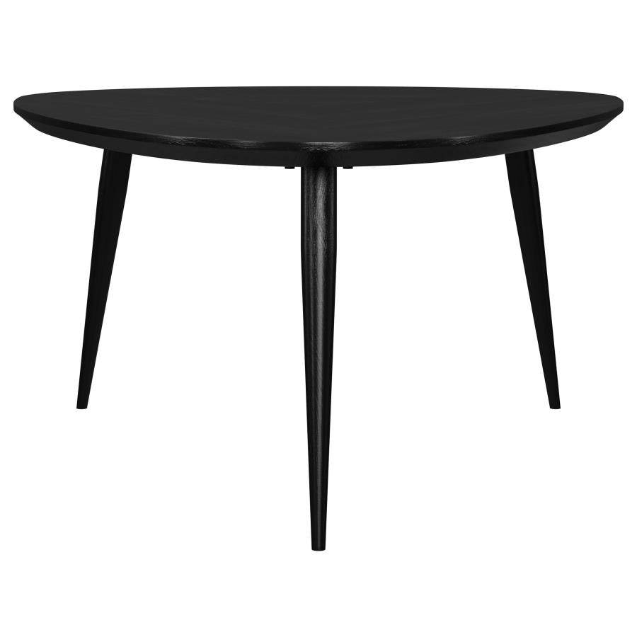 Home & Sleep Outlet - Odessa Triangular Solid Wood Coffee Table Black