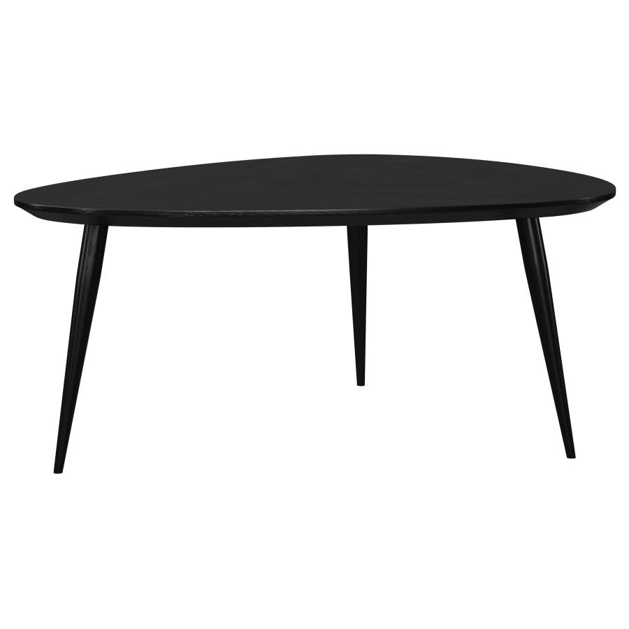 Home & Sleep Outlet - Odessa Triangular Solid Wood Coffee Table Black