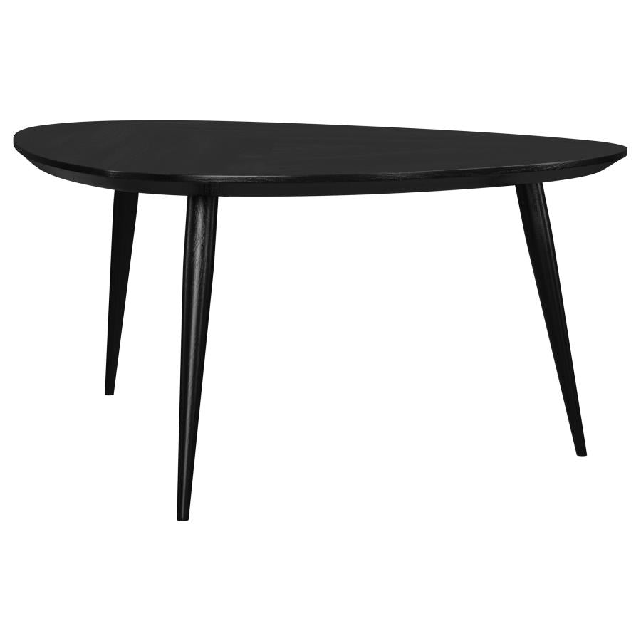 Home & Sleep Outlet - Odessa Triangular Solid Wood Coffee Table Black