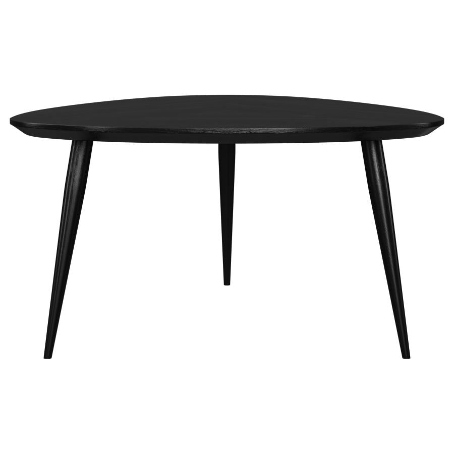 Home & Sleep Outlet - Odessa Triangular Solid Wood Coffee Table Black