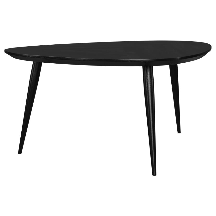 Home & Sleep Outlet - Odessa Triangular Solid Wood Coffee Table Black