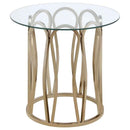 Monett 2-piece Coffee and End Table Set Chocolate Chrome