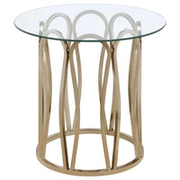 Monett 2-piece Coffee and End Table Set Chocolate Chrome
