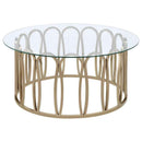 Monett 2-piece Coffee and End Table Set Chocolate Chrome