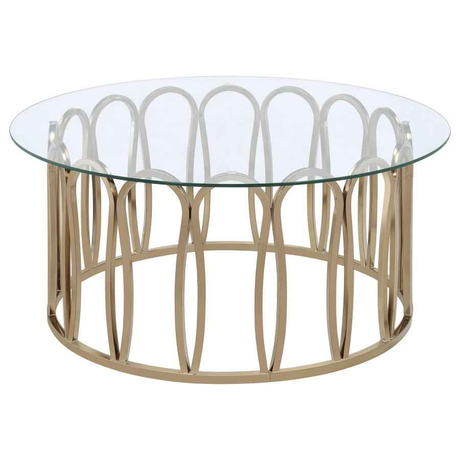 Monett 2-piece Coffee and End Table Set Chocolate Chrome