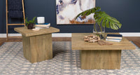 Devar Square Engineered Wood End Table Mango Brown