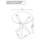 Kenzie Round Tempered Glass Top End Side Table Chrome