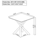 Carvell Square Sintered Stone End Side Table Mirage White