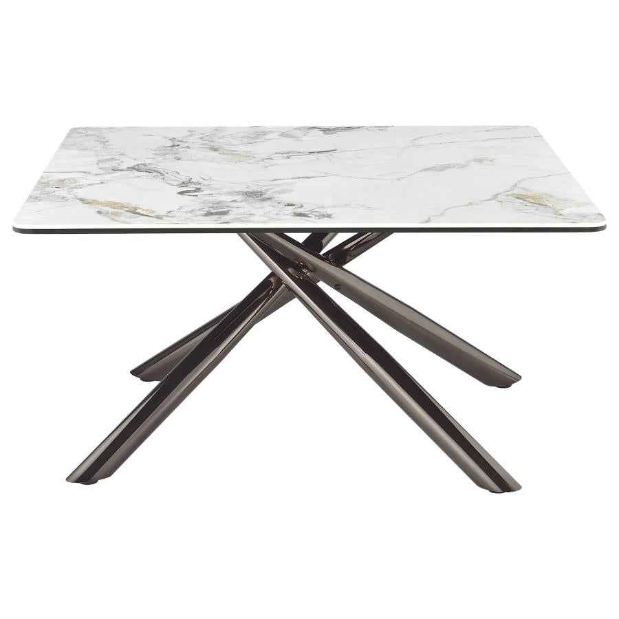 Carvell Square Sintered Stone Top Coffee Table Mirage White