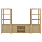 Home & Sleep Outlet - Laurelton 3-piece Entertainment Center TV Stand Light Oak