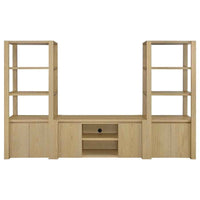 Laurelton 3-piece Entertainment Center TV Stand Light Oak