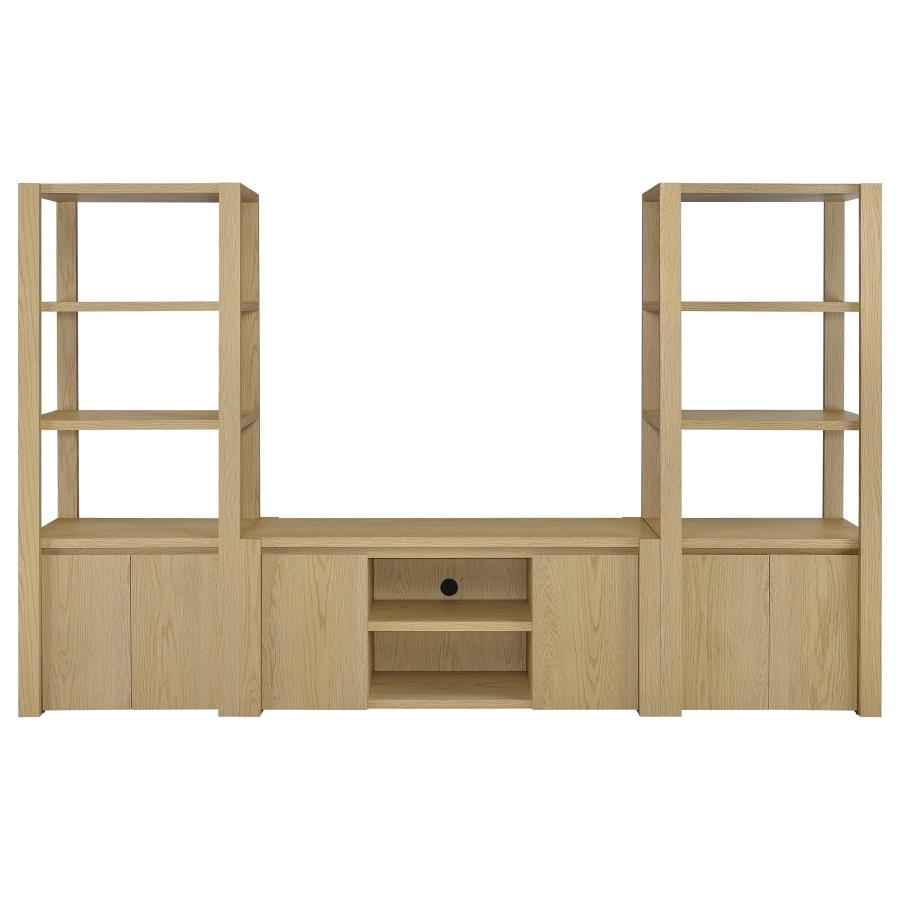 Laurelton 3-piece Entertainment Center TV Stand Light Oak