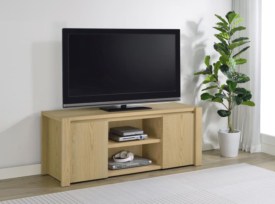 Home & Sleep Outlet - Laurelton 60-inch 2-door TV Stand Media Console Light Oak