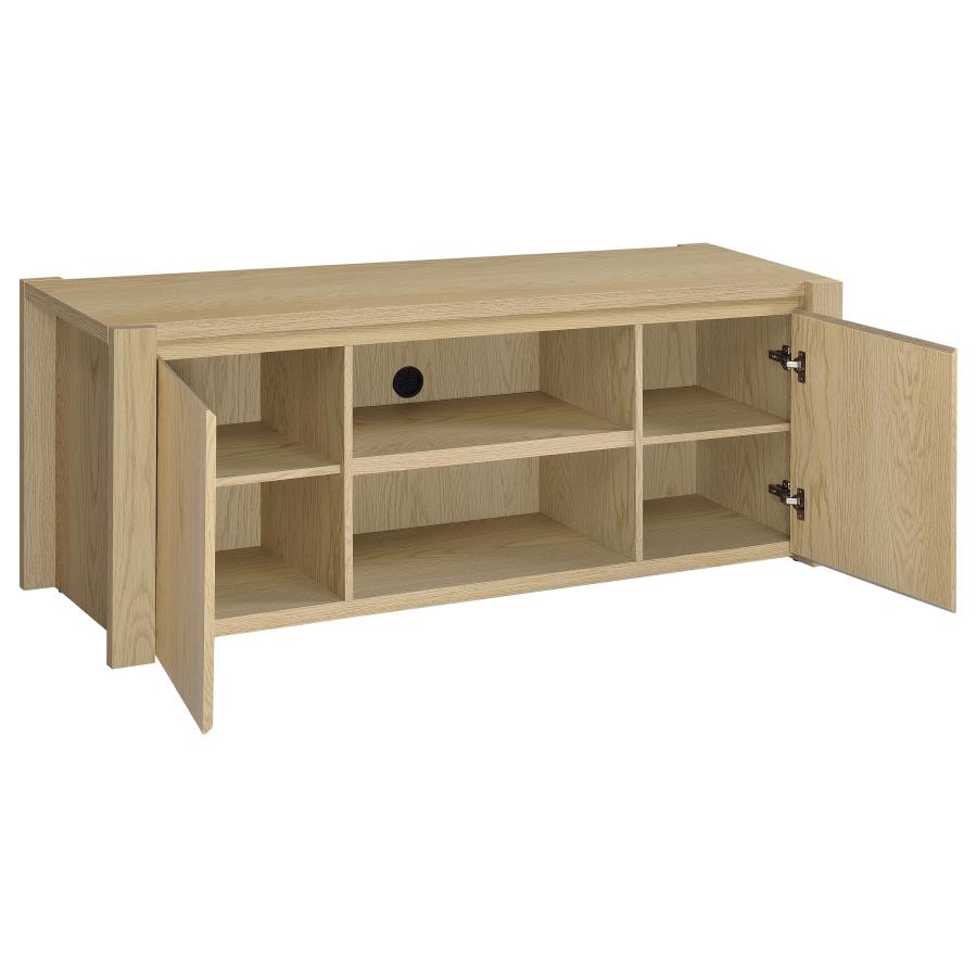 Home & Sleep Outlet - Laurelton 60-inch 2-door TV Stand Media Console Light Oak