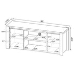Home & Sleep Outlet - Laurelton 60-inch 2-door TV Stand Media Console Light Oak