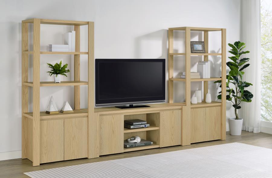 Home & Sleep Outlet - Laurelton 60-inch 2-door TV Stand Media Console Light Oak