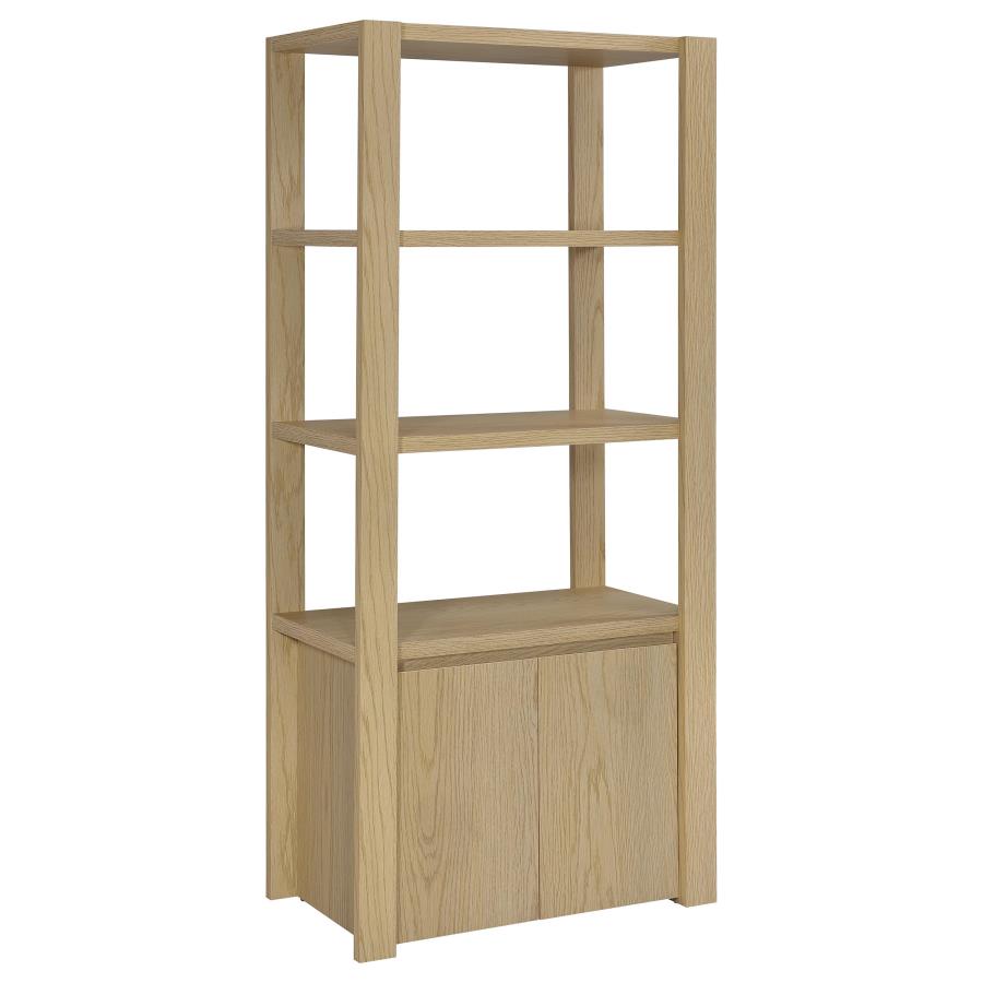 Home & Sleep Outlet - Laurelton 3-shelf Media Tower Tall Pier Cabinet Light Oak