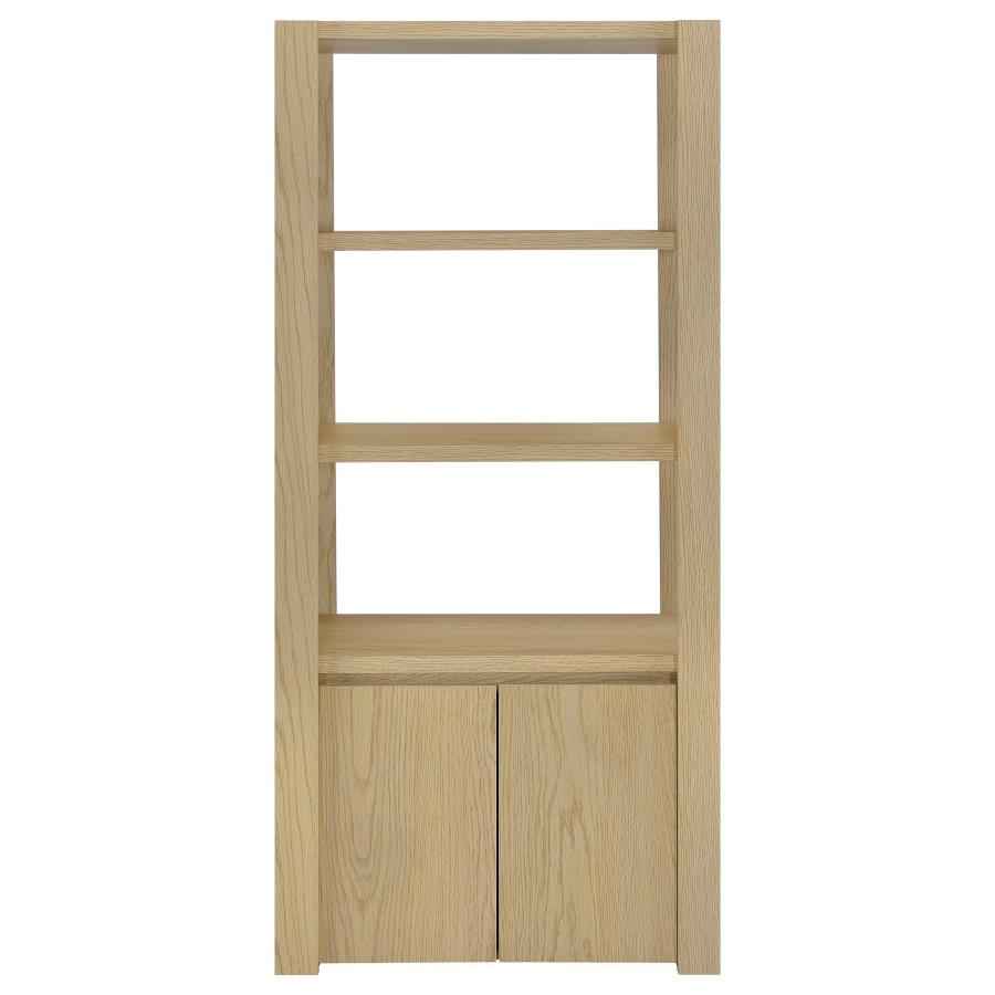 Laurelton 3-shelf Media Tower Tall Pier Cabinet Light Oak