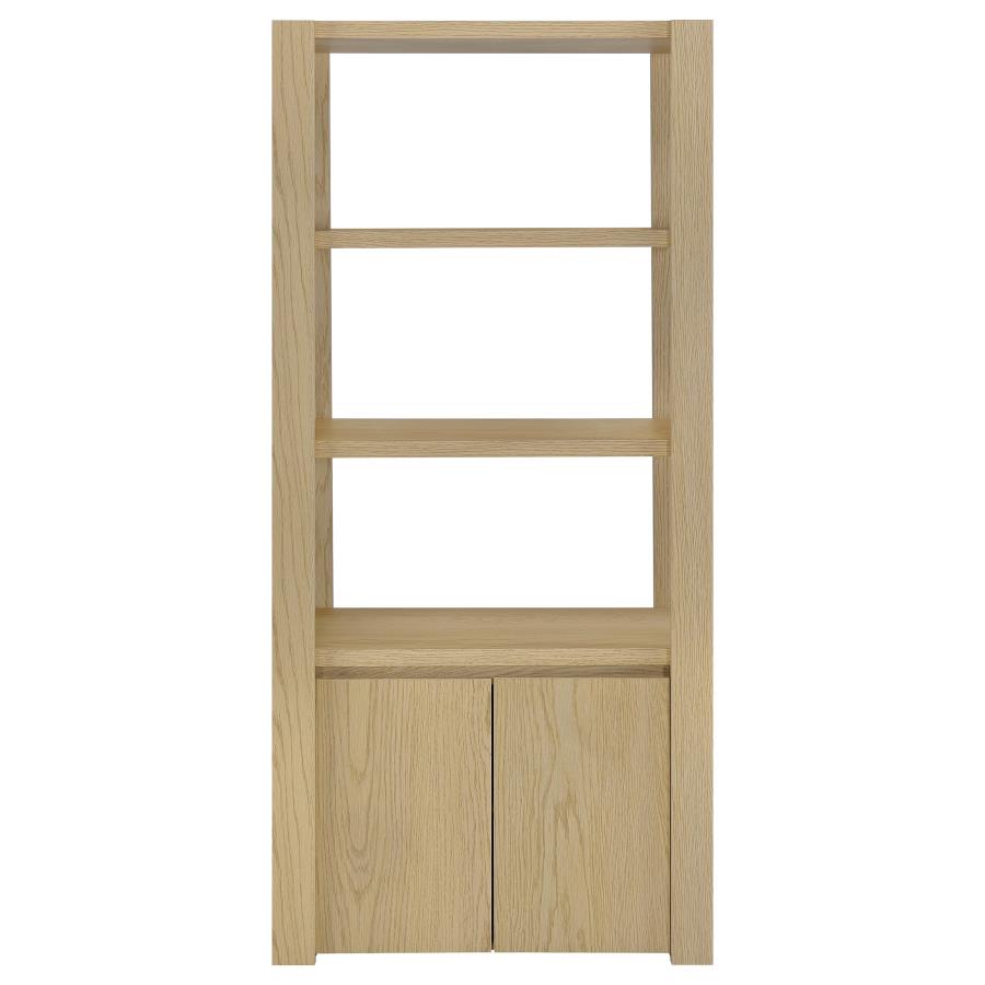 Home & Sleep Outlet - Laurelton 3-shelf Media Tower Tall Pier Cabinet Light Oak