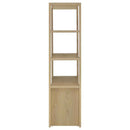 Laurelton 3-shelf Media Tower Tall Pier Cabinet Light Oak