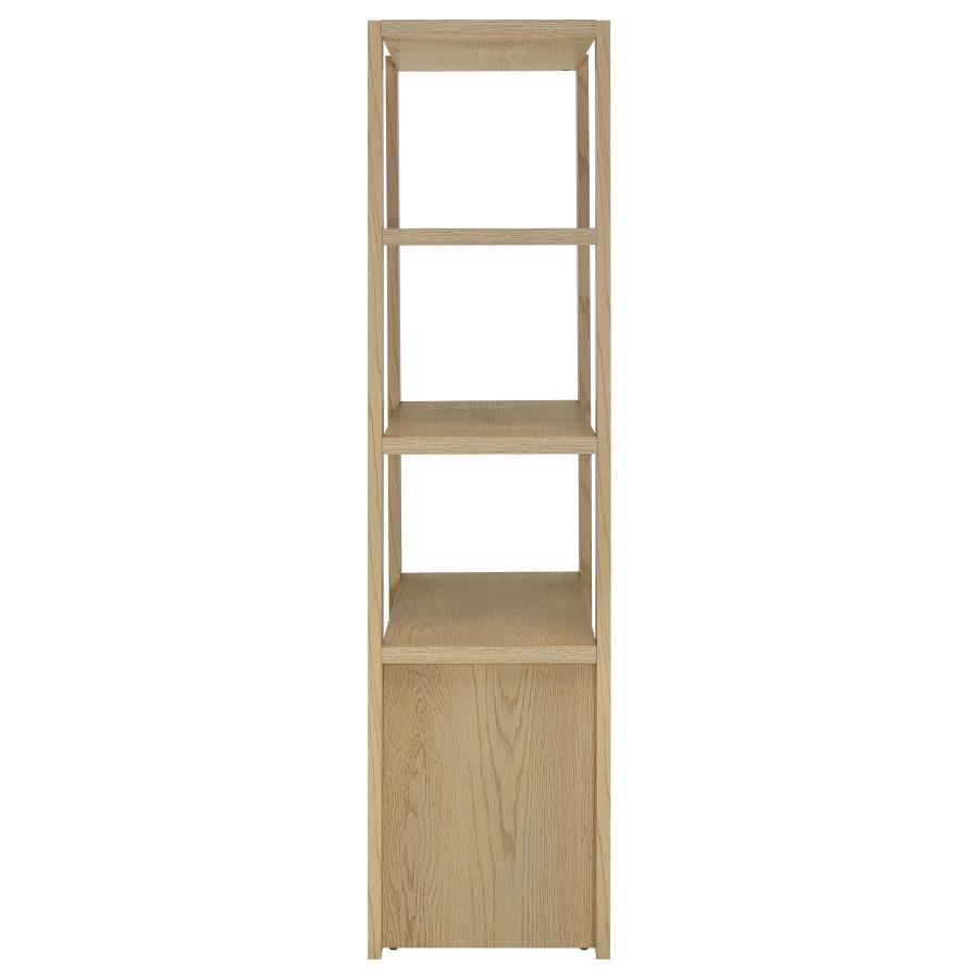 Home & Sleep Outlet - Laurelton 3-shelf Media Tower Tall Pier Cabinet Light Oak