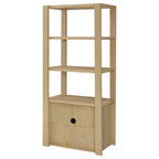 Home & Sleep Outlet - Laurelton 3-shelf Media Tower Tall Pier Cabinet Light Oak